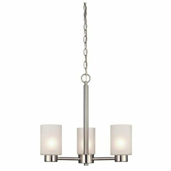 Brightbomb Sylvestre Three Light Indoor Chandelier, Brushed Nickel BR2689872